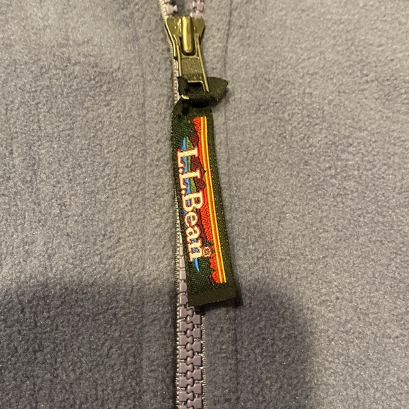 L.L. Bean slate blue women’s zip up fleece. - Picture 2 of 4